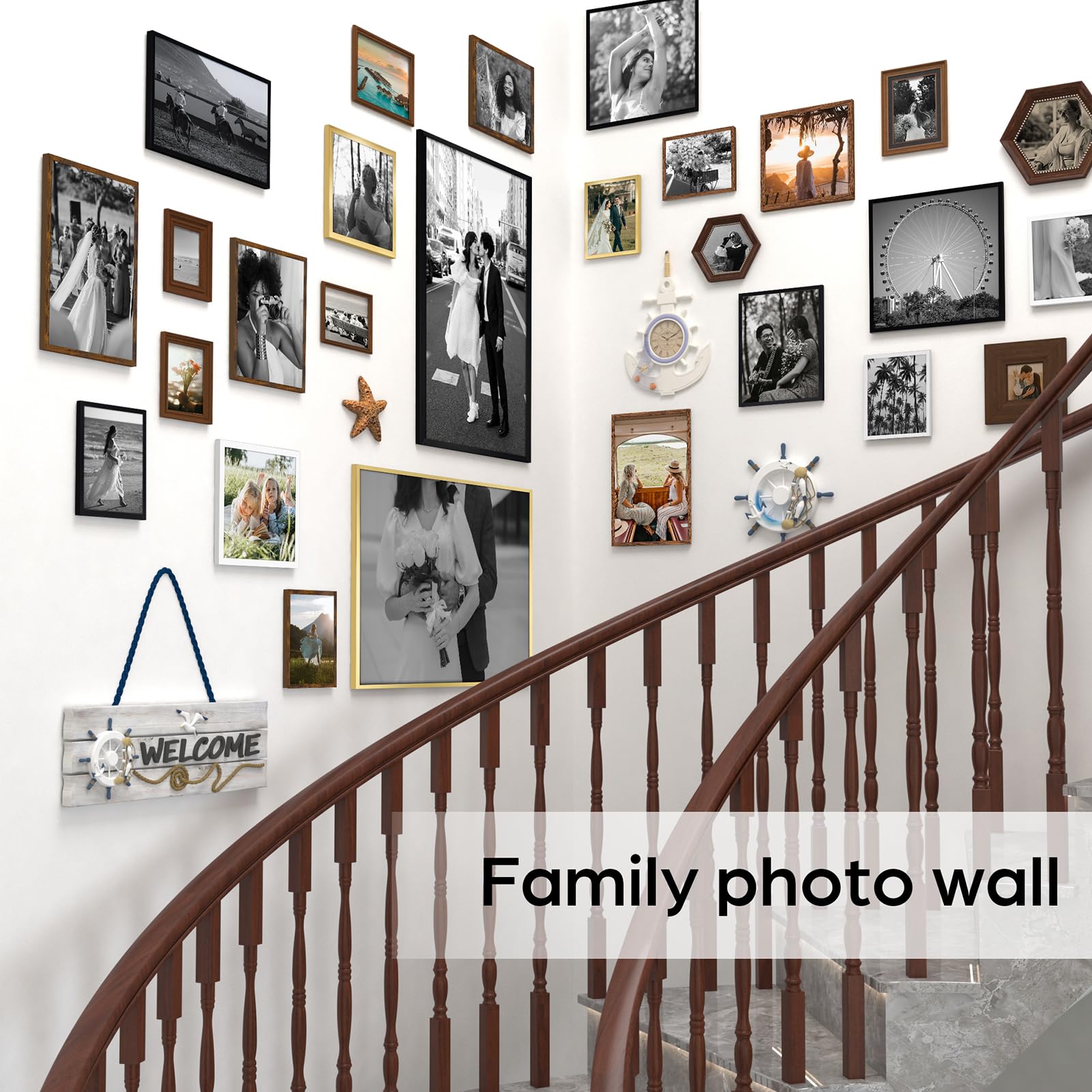 Giftgarden 5x7 Picture Frame Gold Set of 12, Multi Modern 5 x 7 Frames Bulk for Wall or Tabletop Display